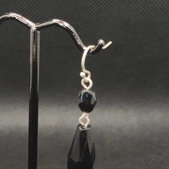 Vintage Sterling Silver Black Jewelry Set 1960s - Picture 3 of 6